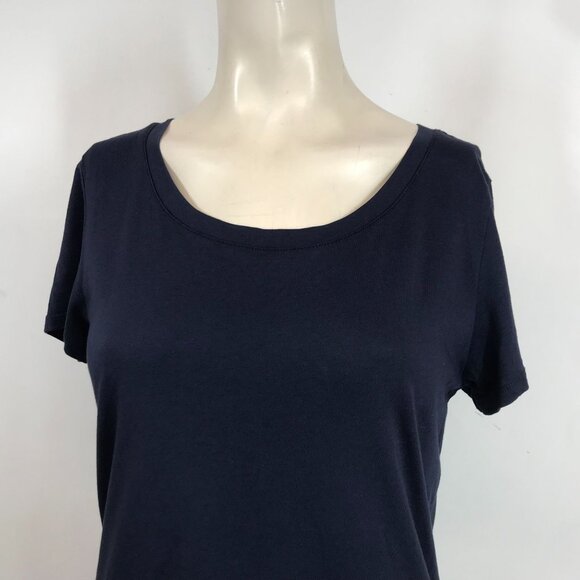 QUINCE - WOMEN'S SMALL - BLACK SHORT SLEEVE ROUND NECK COTTON BLEND T-SHIRT - Picture 2 of 8